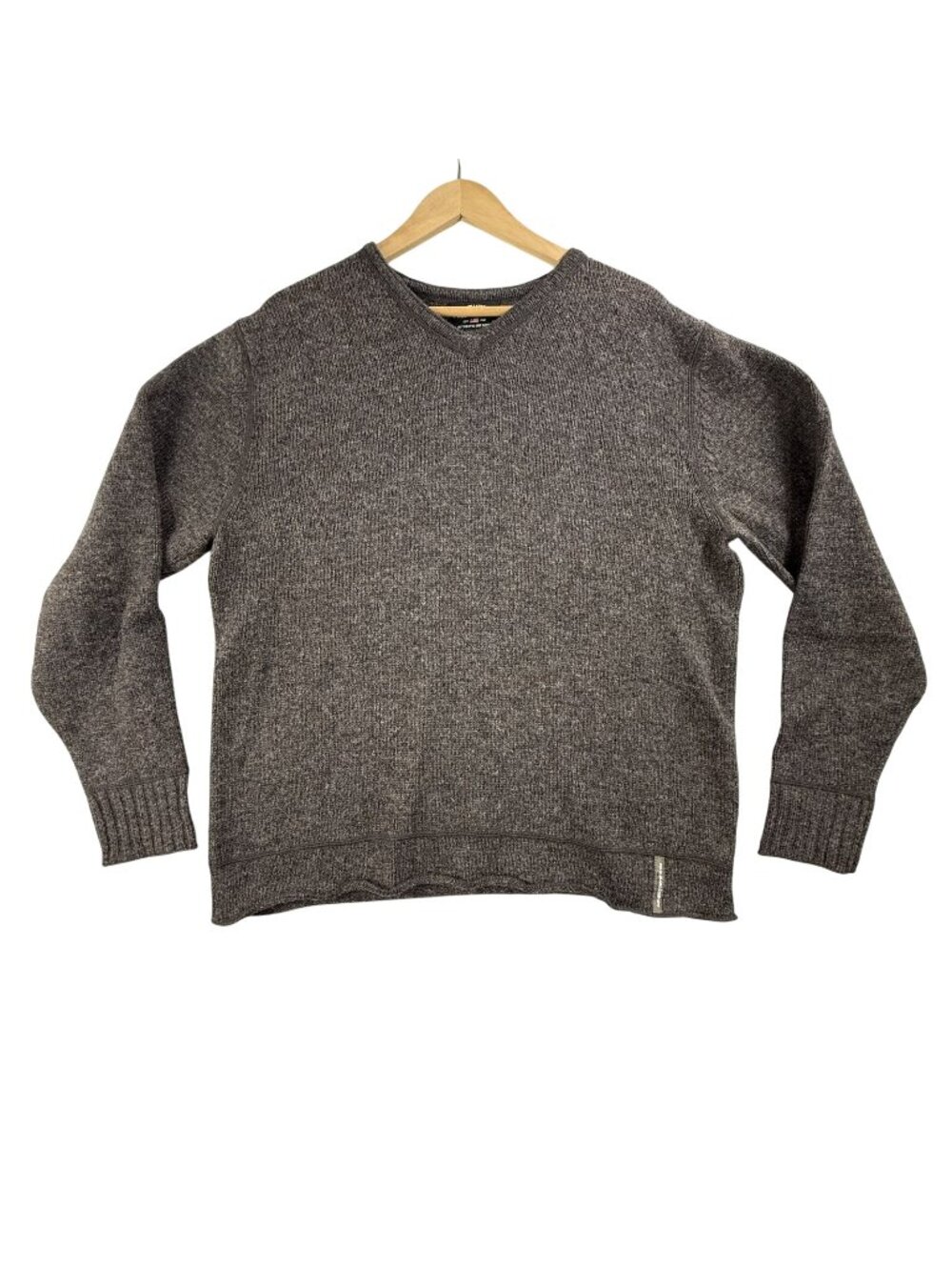 Vintage Polo Jeans Co Ralph Lauren Sweater Men Medium Brown Wool V Neck Knit Y2K